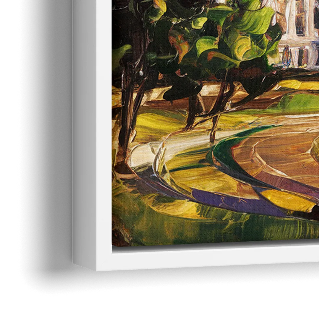 Raleigh Historic Landmarks - Close-Up White Frame Canvas