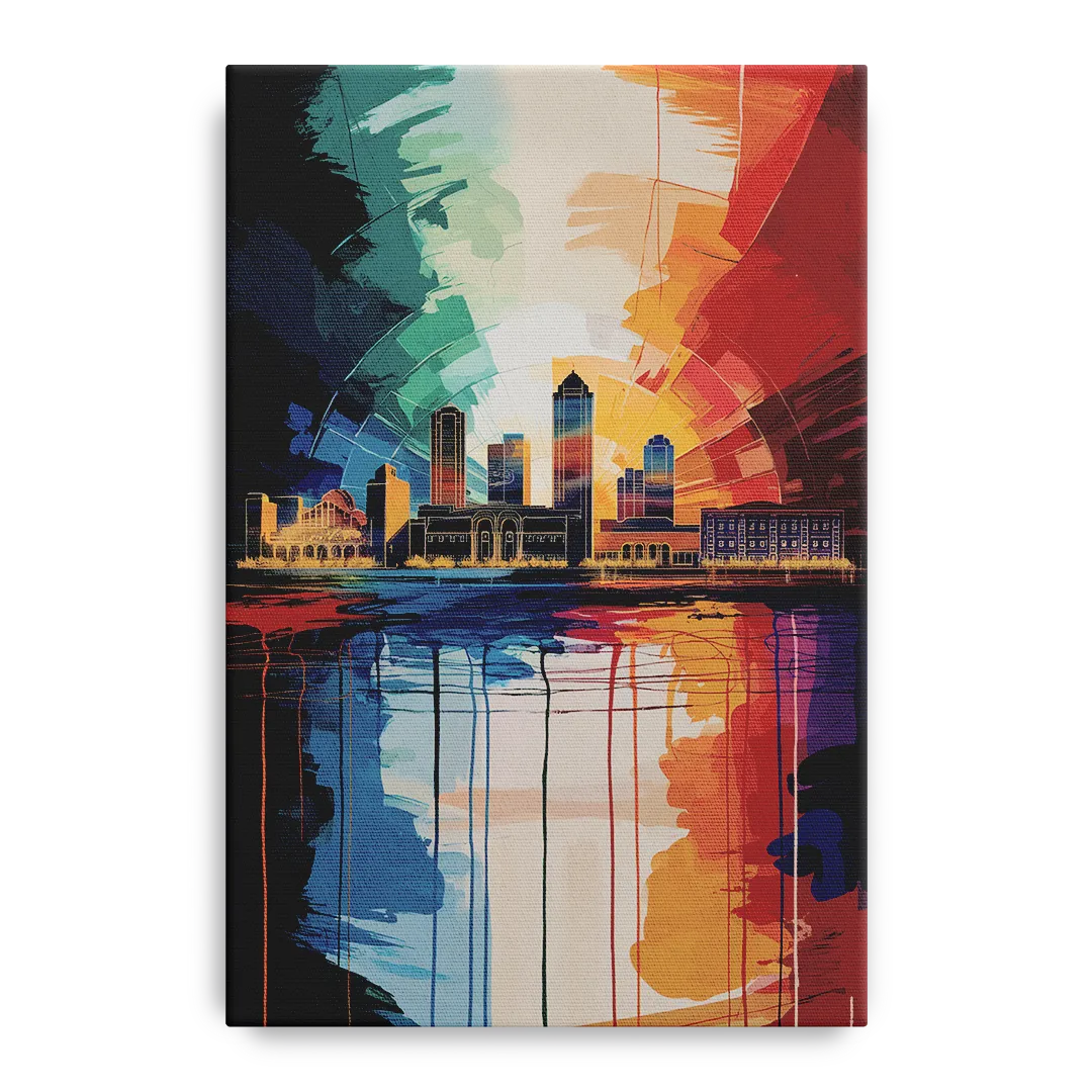 Buffalo Skyline Panorama - Canvas Wall Art