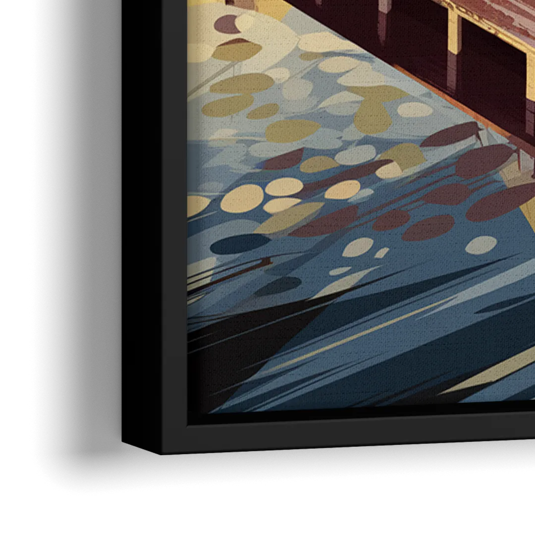 Cleveland Rock and Roll Hall of Fame - Close-Up Black Frame Canvas