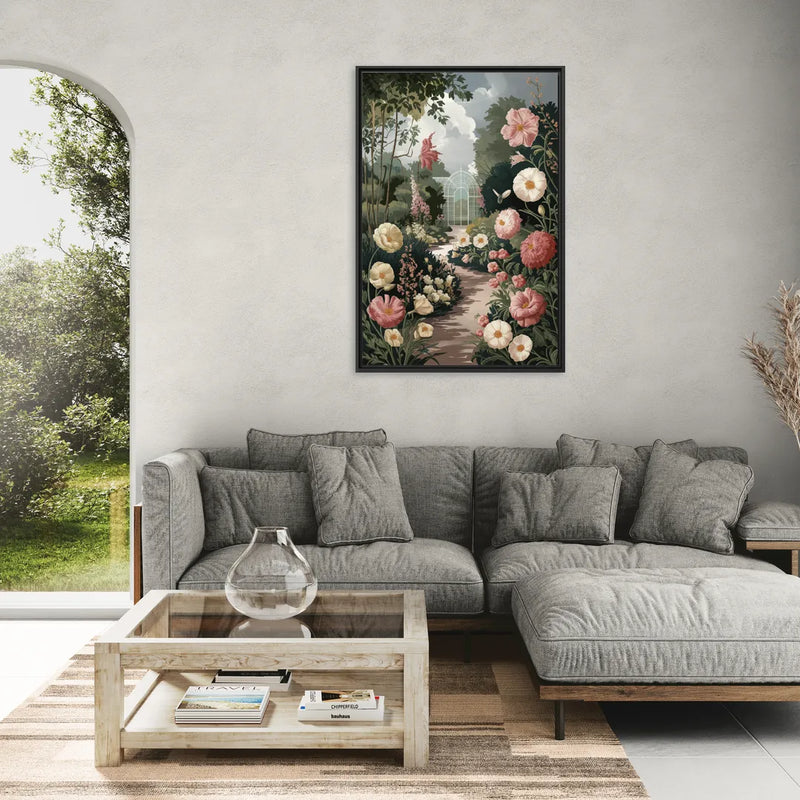 Dunedin Botanical Gardens - Living Room Black Frame Canvas