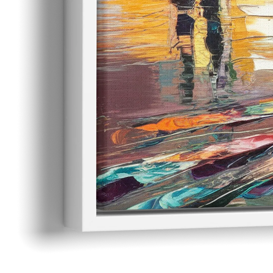 New Orleans Mississippi River Views - Close-Up White Frame Canvas