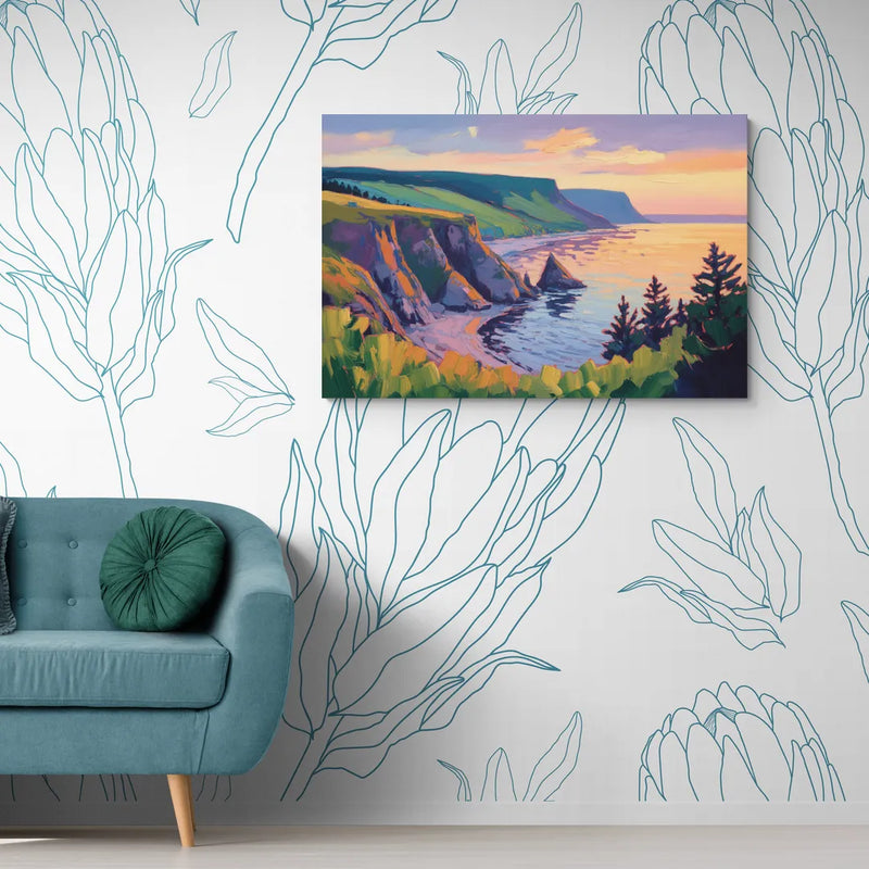 Sunset Over Cape Breton - Canvas Wall Art Living Room