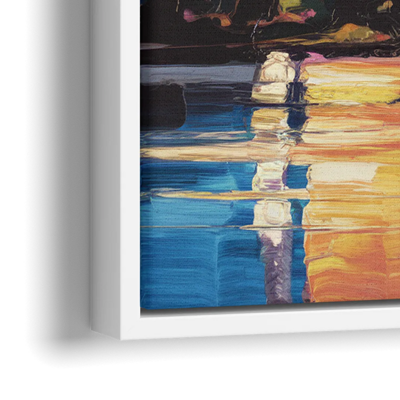 Austin East Side Murals - Close-Up White Frame Canvas