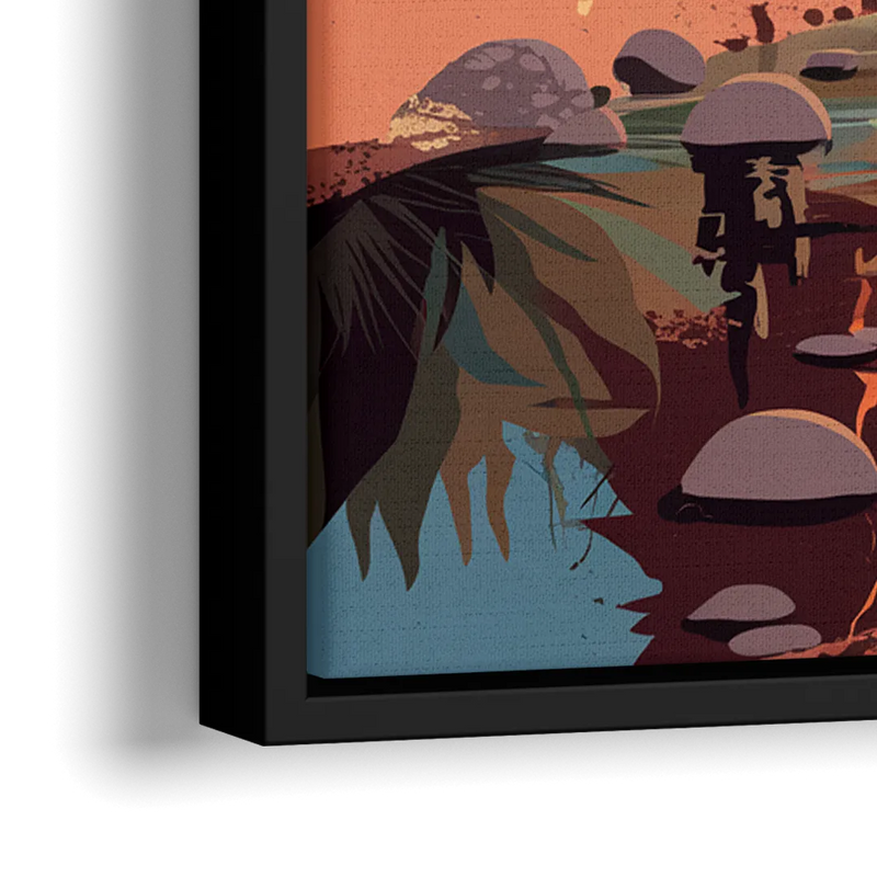 Sedona Cathedral Rock Views - Close-Up Black Frame Canvas