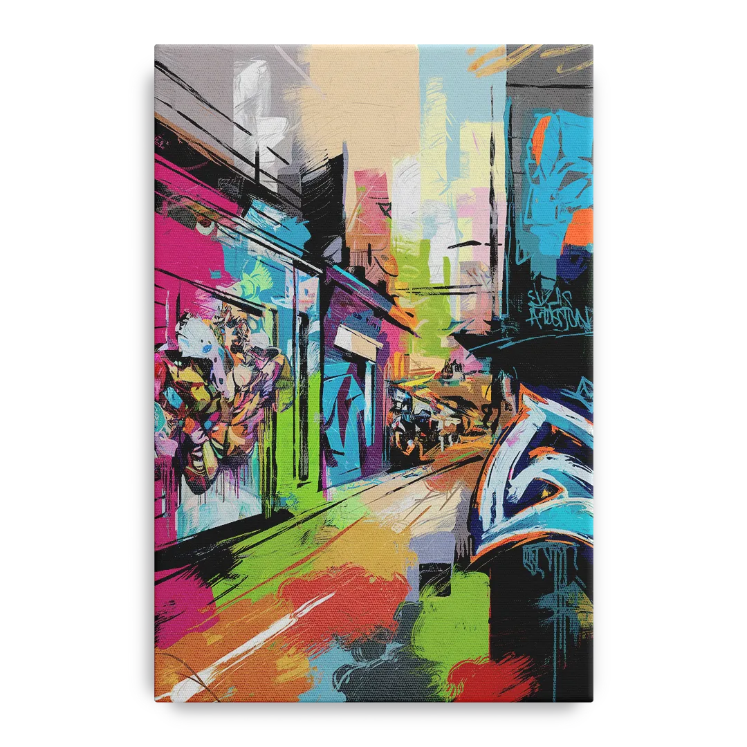Houston Graffiti Streets - Canvas Wall Art