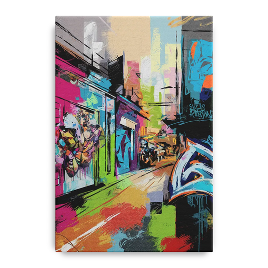 Houston Graffiti Streets - Canvas Wall Art