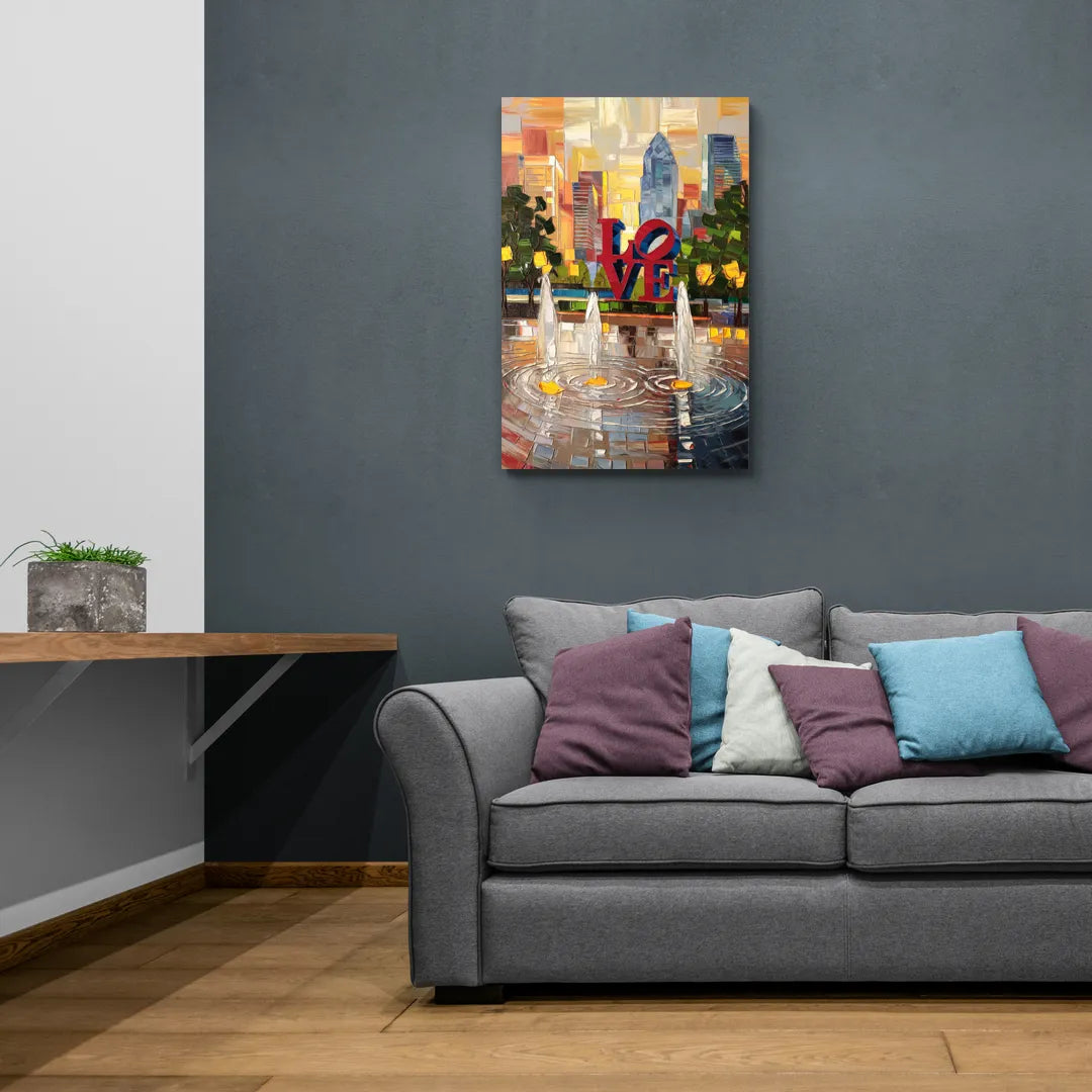 Philadelphia Love Park - Canvas Wall Art Living Room