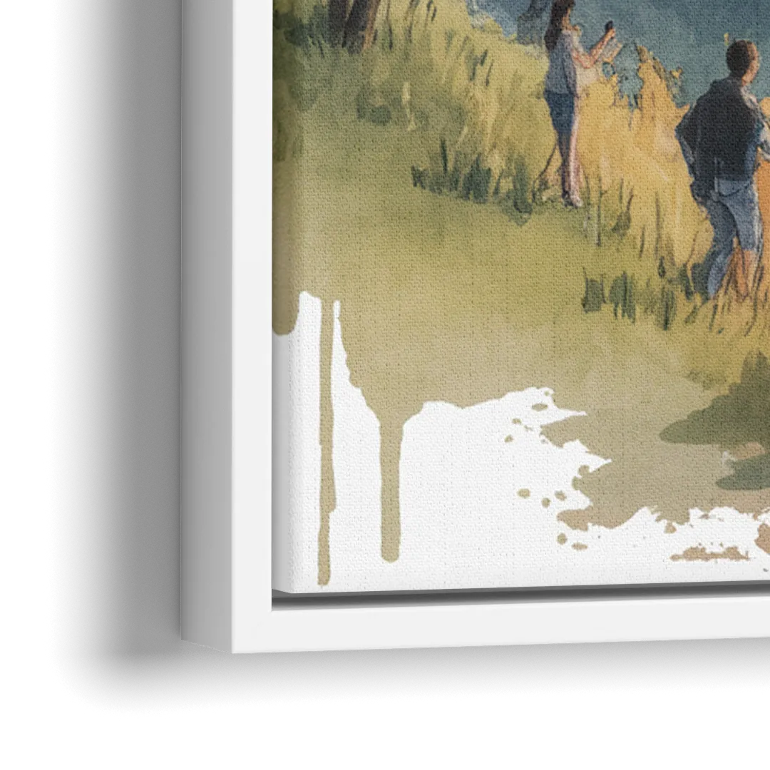 Mount Royal Lookout - Close-Up White Frame Canvas