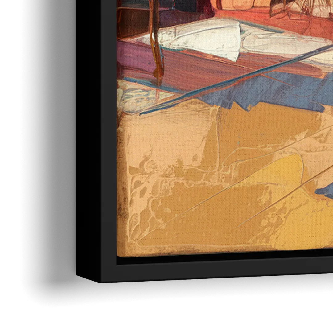 Bisbee Quaint Downtown View - Close-Up Black Frame Canvas