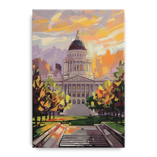 Salt Lake City Capitol Building - Canvas Wall Art