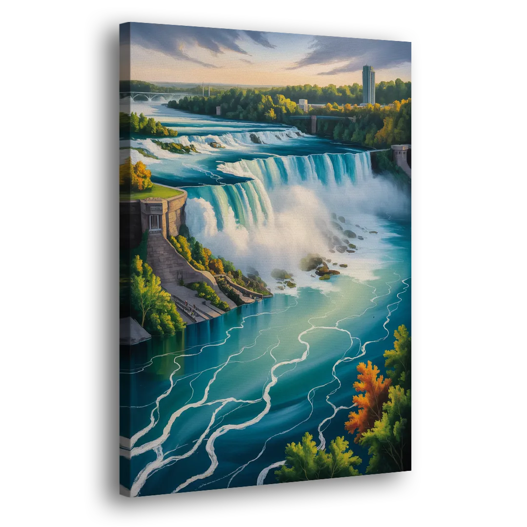 Niagara River Rapids - Canvas Print Art Sides