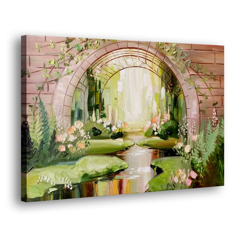 Fort Worth Botanical Gardens View - Canvas Print Art Sides