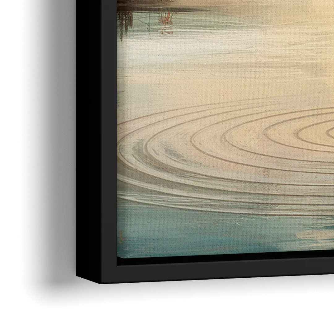 Madison Sunrise Over Downtown - Close-Up Black Frame Canvas