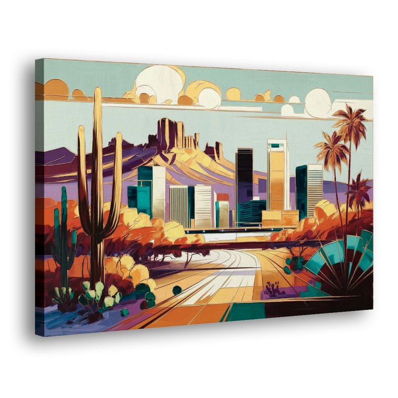 Phoenix Arizona Urban Art - Canvas Print Art Sides