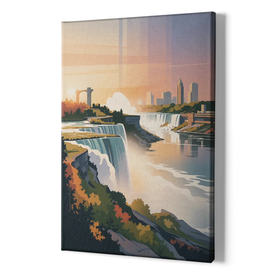 Niagara Falls at Sunset - Canvas Print Art Sides