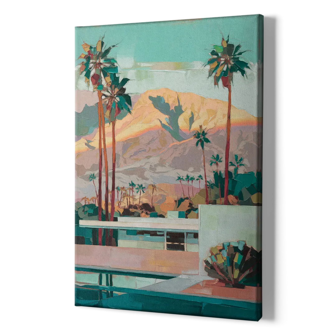 Palm Springs Mountain View - Canvas Print Art Sides