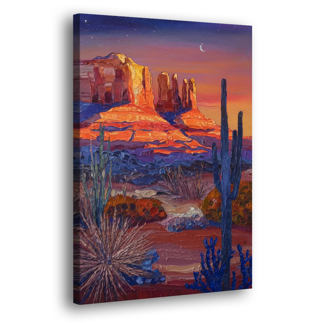 Sedona Desert Twilight - Canvas Print Art Sides