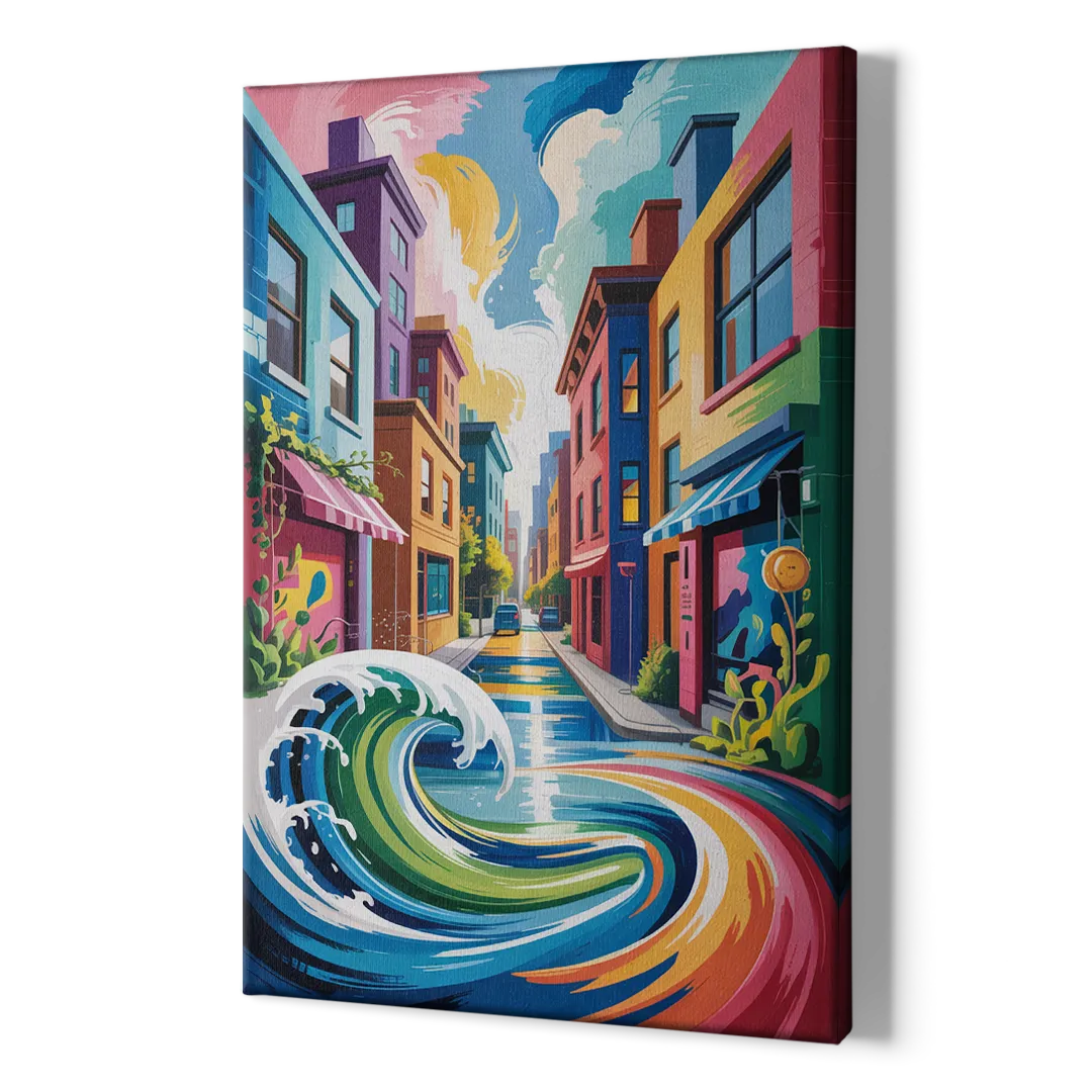 Graffiti Alley Urban - Canvas Print Art Sides