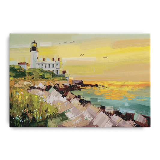 Galveston Lighthouse View - Canvas Wall Art