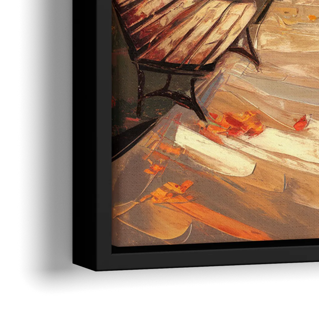 Park City Autumn Colors - Close-Up Black Frame Canvas