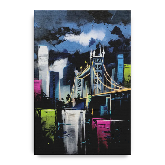 Sacramento Urban Street Art - Canvas Wall Art