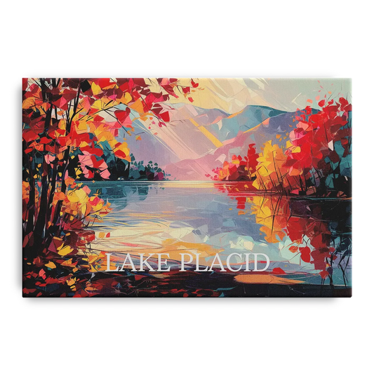 Lake Placid Autumn Splendor - Canvas Wall Art