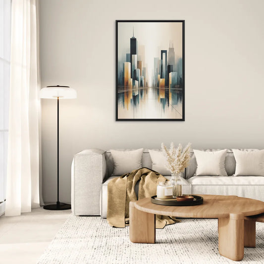 Yonge Dundas Square - Living Room Black Frame Canvas