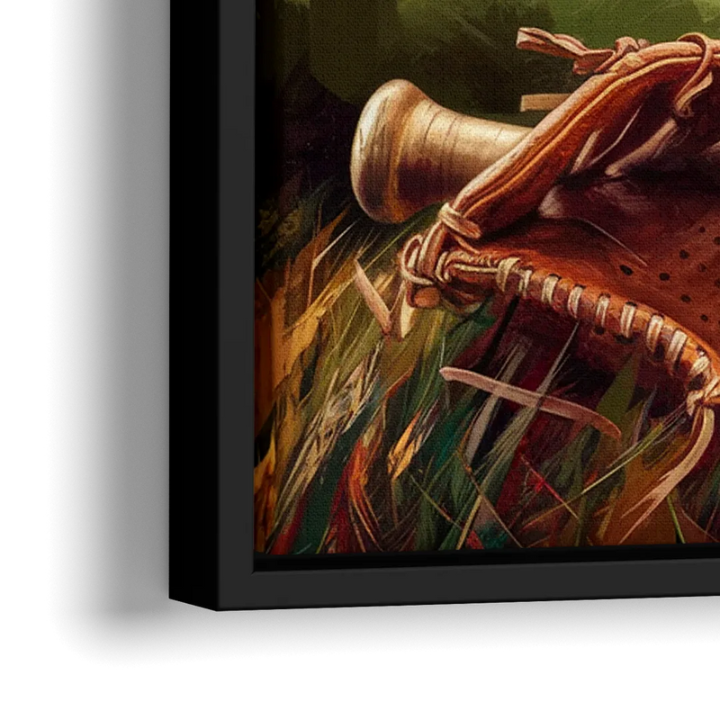 Greensboro Baseball Heritage - Close-Up Black Frame Canvas