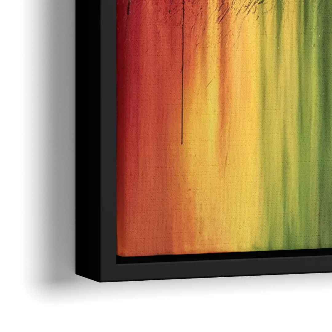 Fayetteville Downtown Skyline - Close-Up Black Frame Canvas