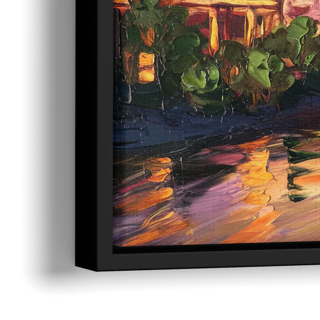 Austin Urban Charm - Close-Up Black Frame Canvas