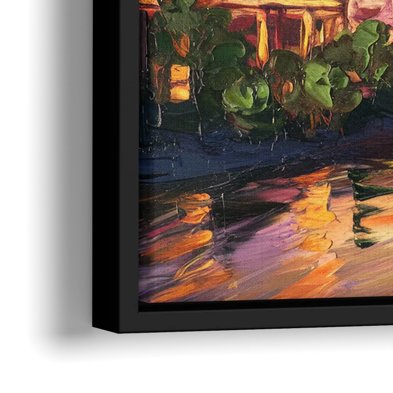 Austin Urban Charm - Close-Up Black Frame Canvas