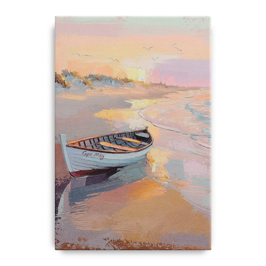 Cape May Beach Sunrise - Canvas Wall Art