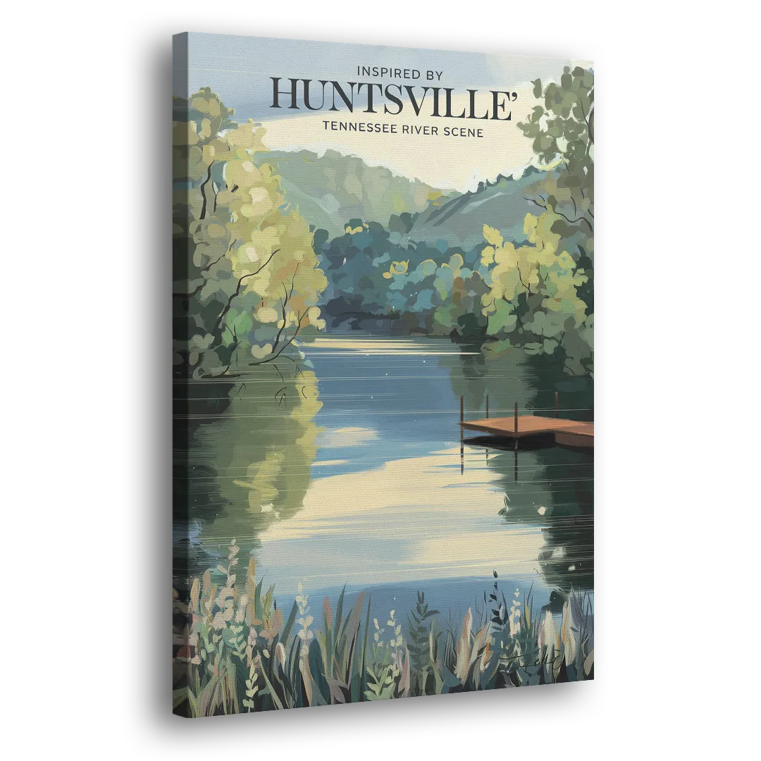 Huntsville Tennessee River Serenity - Canvas Print Art Sides