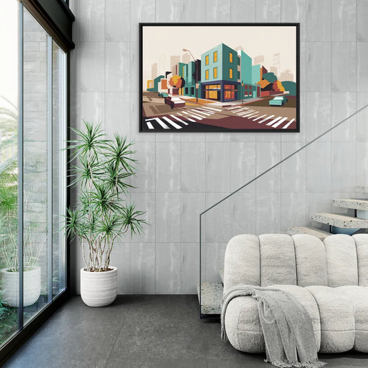 Joseph Urban Landscape - Living Room Black Frame Canvas