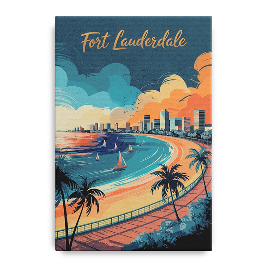 Fort Lauderdale Oceanfront Views - Canvas Wall Art