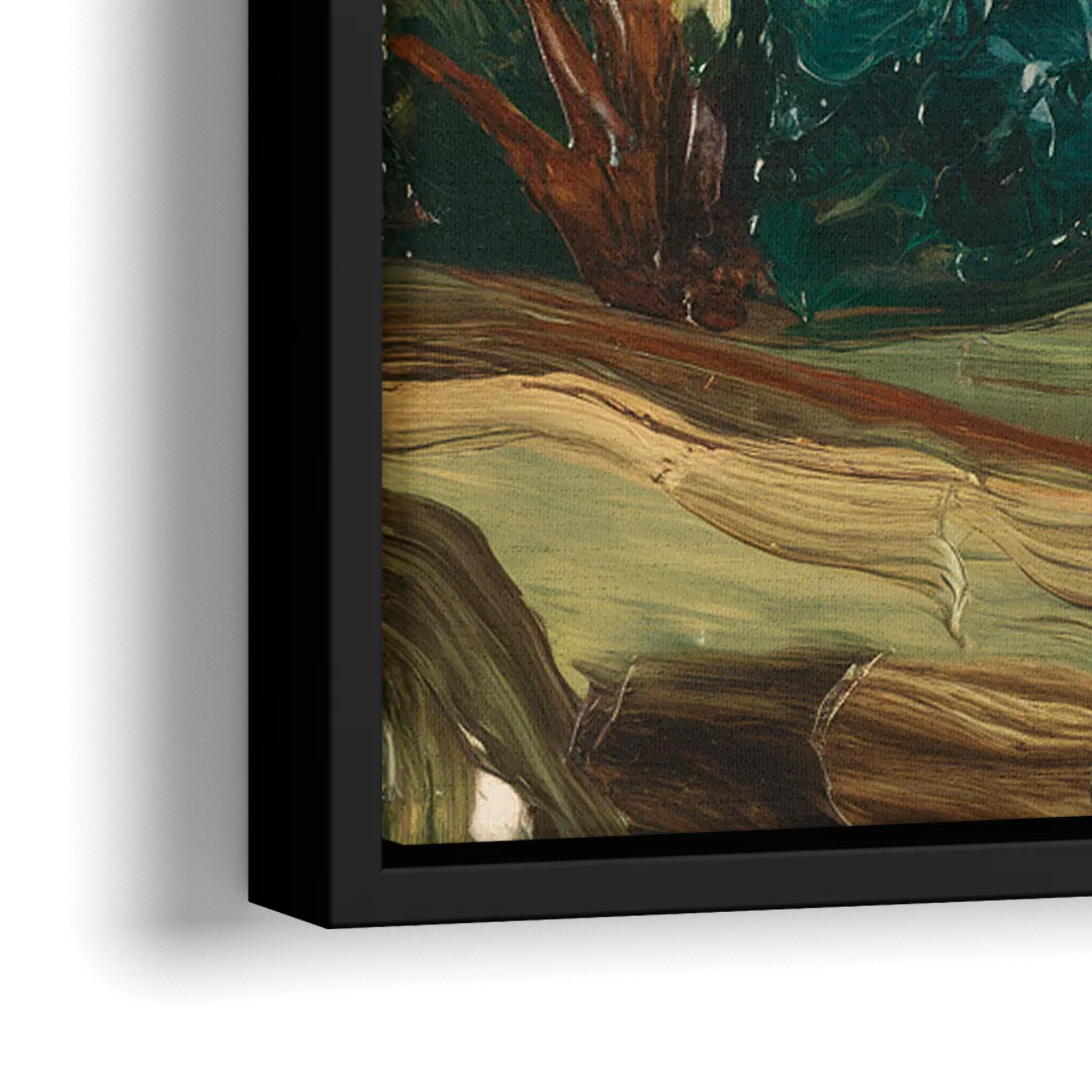 Little Rock Pinnacle Mountain - Close-Up Black Frame Canvas