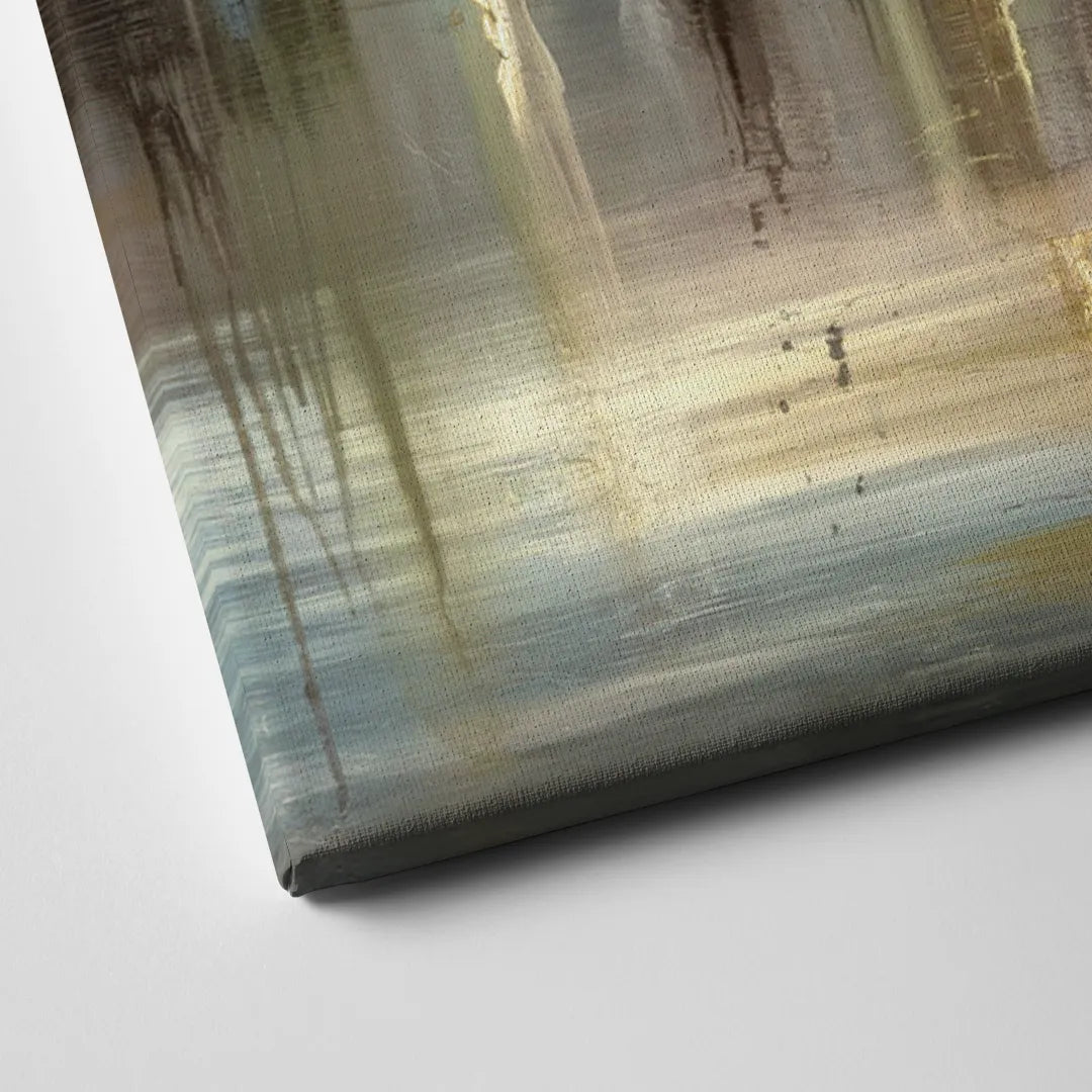 New York City Skyline in Fog Canvas Close Up