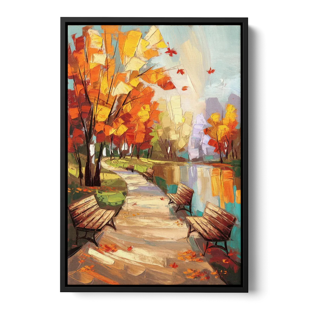 Park City Autumn Colors - Black Frame Canvas