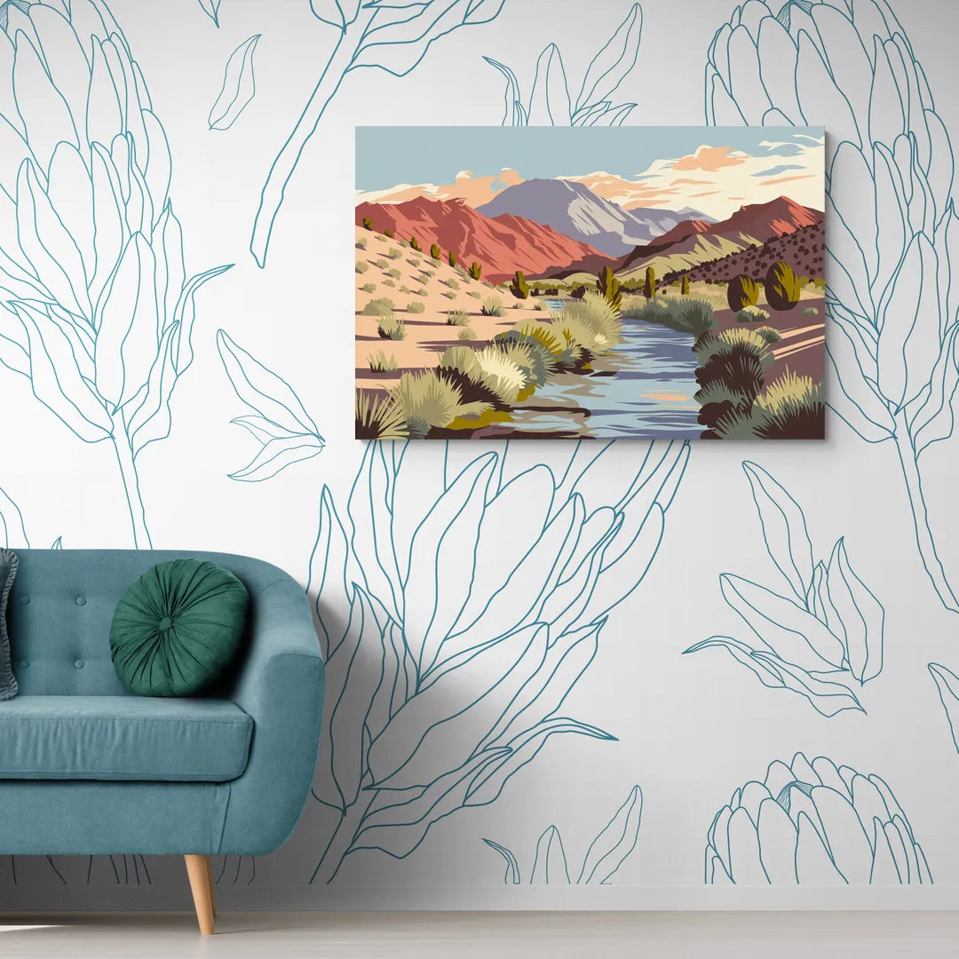 Santa Fe Mountain View - Canvas Wall Art Living Room