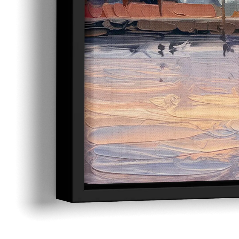 Hilton Head Island Palmetto Breeze - Close-Up Black Frame Canvas