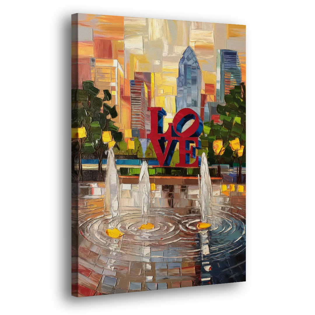 Philadelphia Love Park - Canvas Print Art Sides
