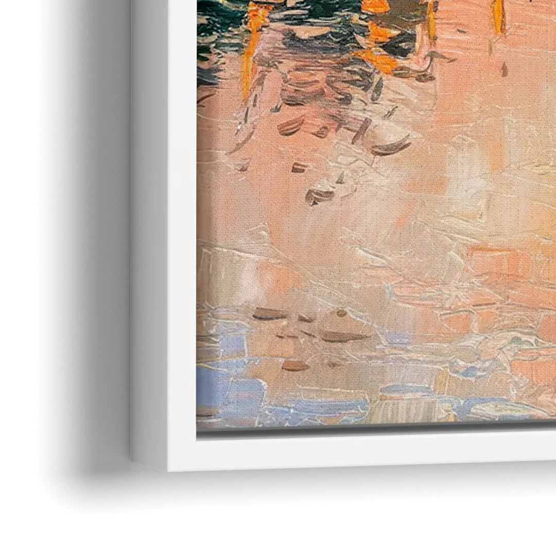 Jacksonville Riverside Scenery - Close-Up White Frame Canvas