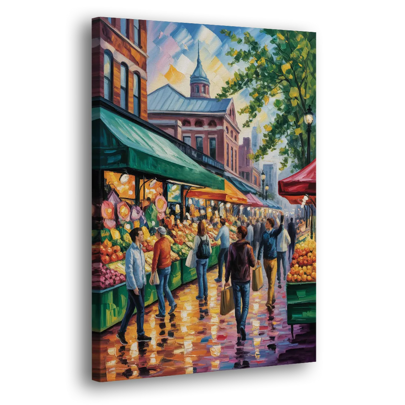 St Lawrence Market Scene - Canvas Print Art Sides