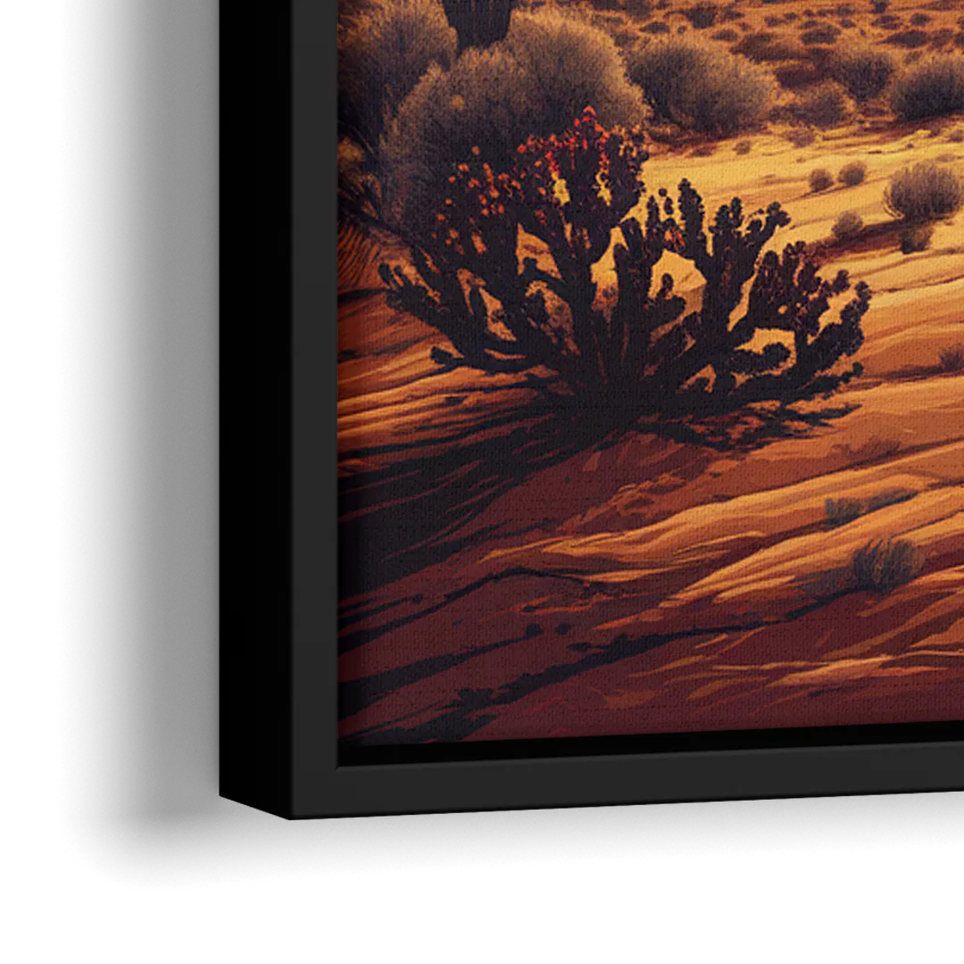 Phoenix Southwest Charm - Close-Up Black Frame Canvas