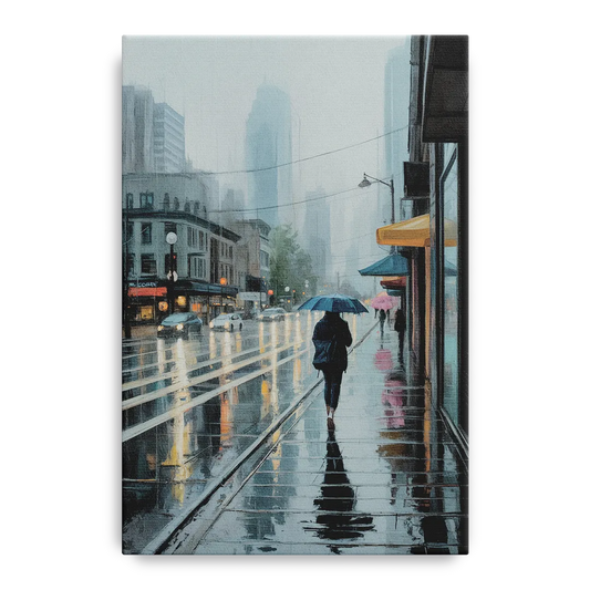 Vancouver Rainy Day - Canvas Wall Art