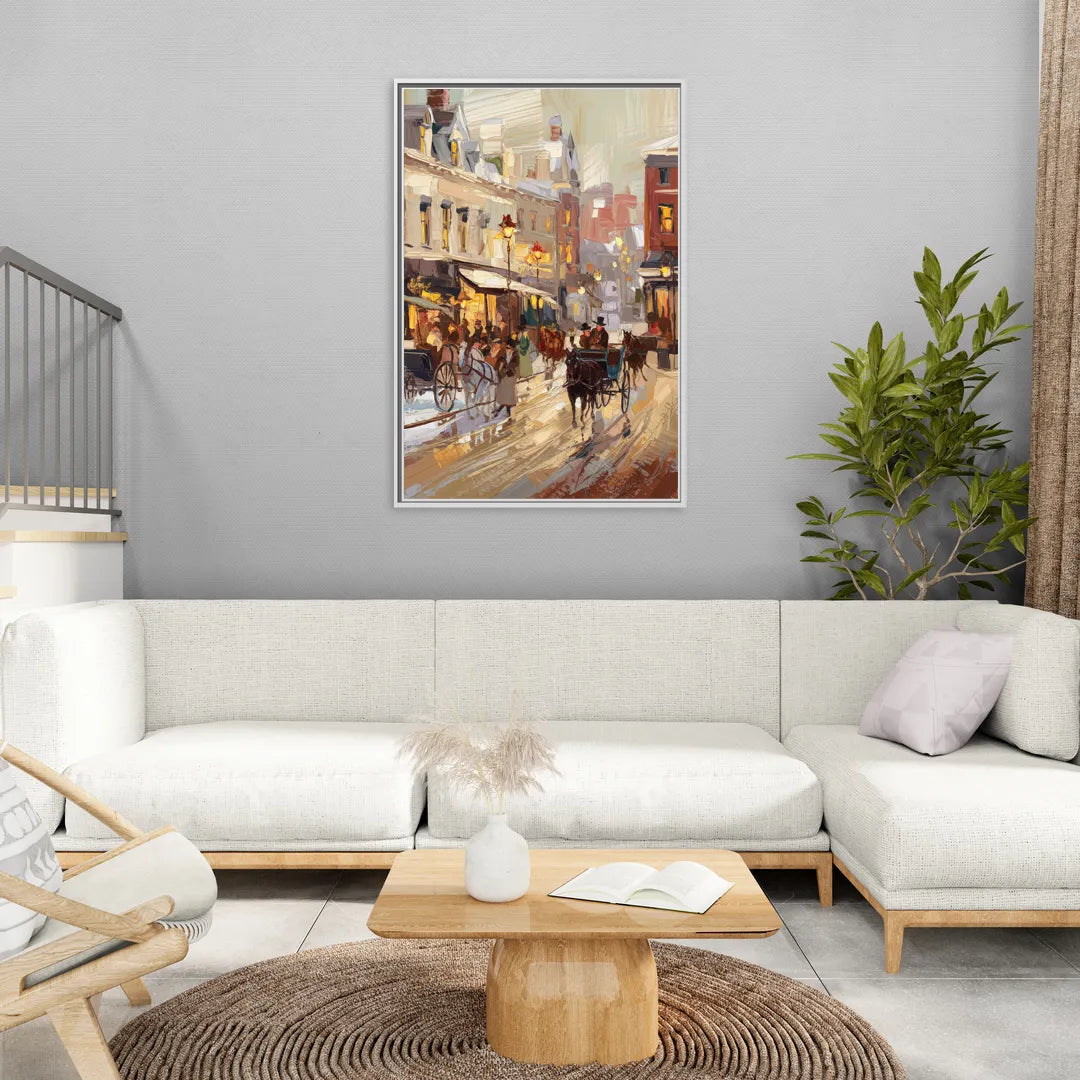 Madison Cultural Heritage - Living Room White Frame Canvas