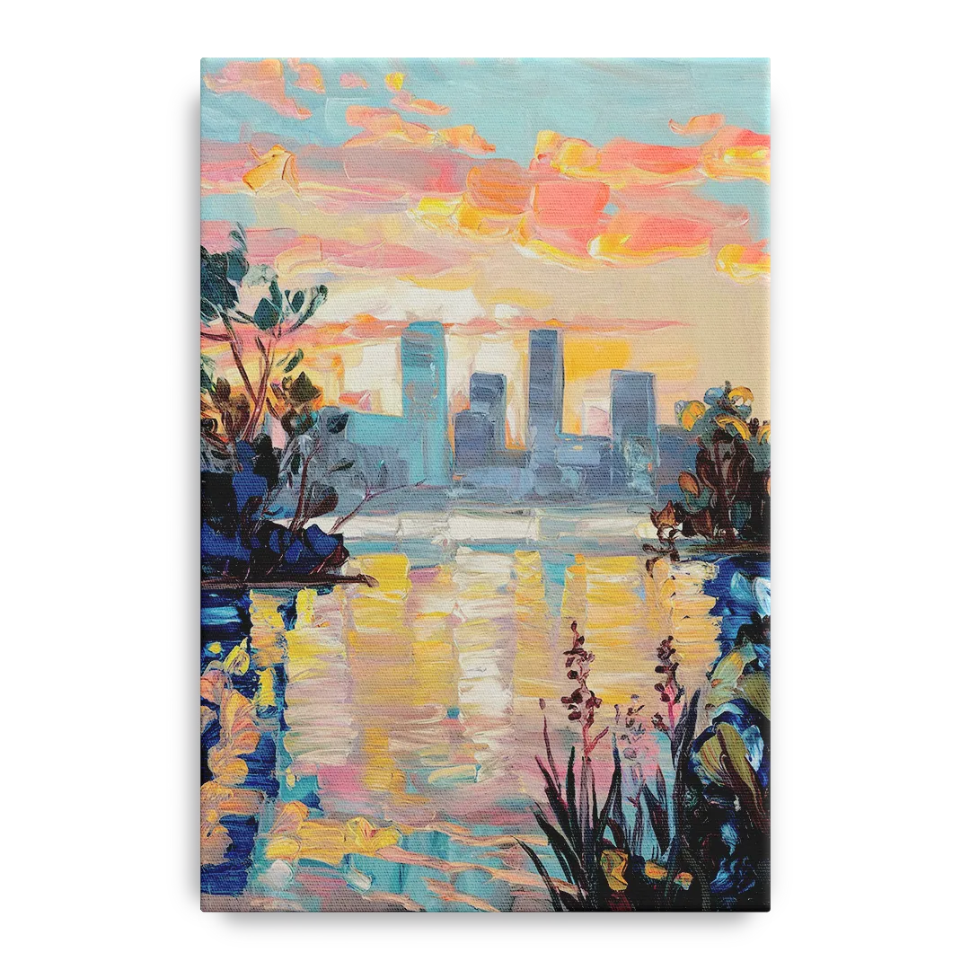 Buffalo Waterfront Sunrise - Canvas Wall Art