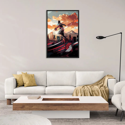Portland Trail Blazers Fans - Living Room Black Frame Canvas
