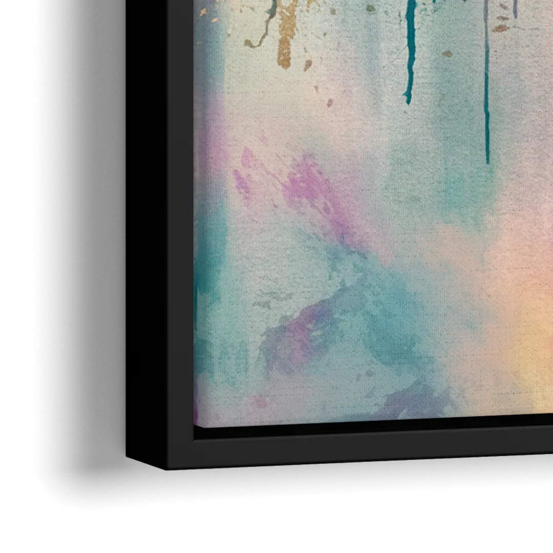 Richmond Skyline Glow - Close-Up Black Frame Canvas