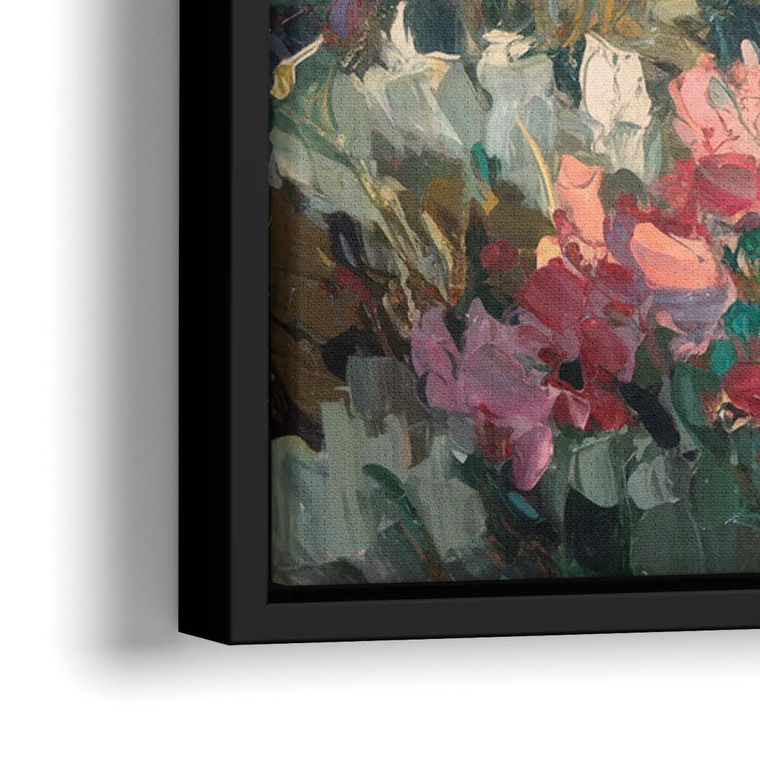 Tucson Wildflower Fields - Close-Up Black Frame Canvas